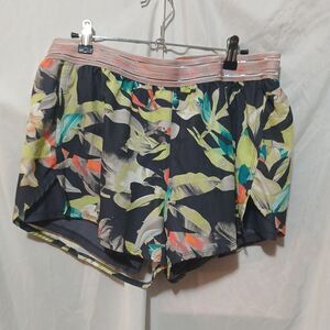 Avia Women’s Running Shorts Size L Multicolor Floral Athletic Yoga Lined